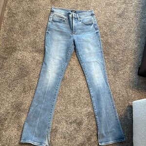 Express skyscraper boot cut light wash jeans